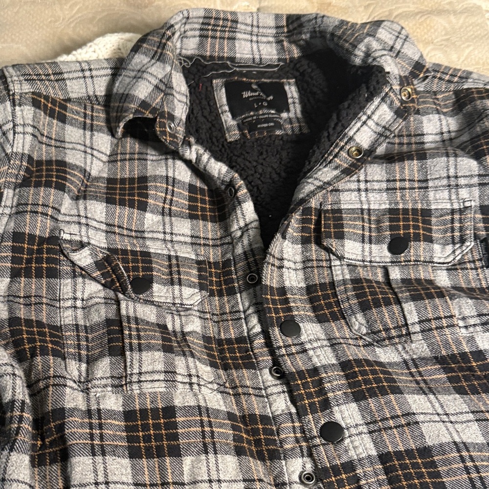 Hollister Women's Gray Plaid Utility Jacket